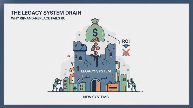 The Legacy System Drain: Why Rip-and-Replace Fails ROI