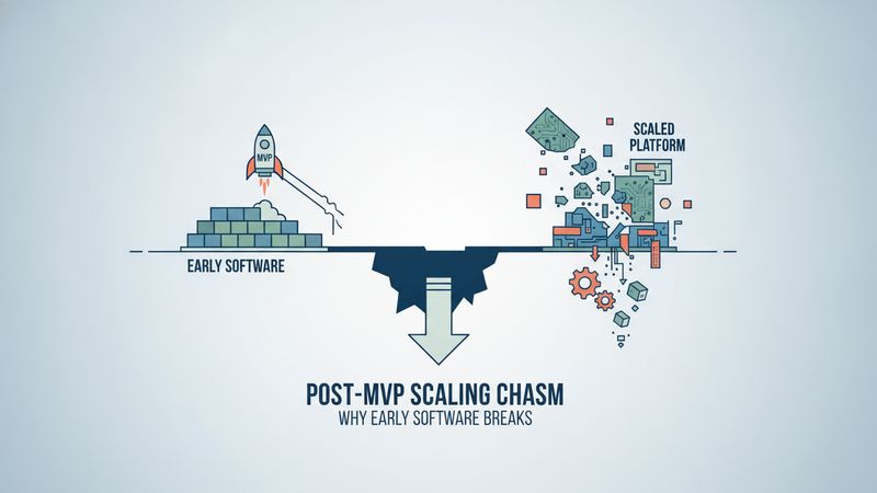 The Post-MVP Scaling Chasm: Why Early Software Breaks
